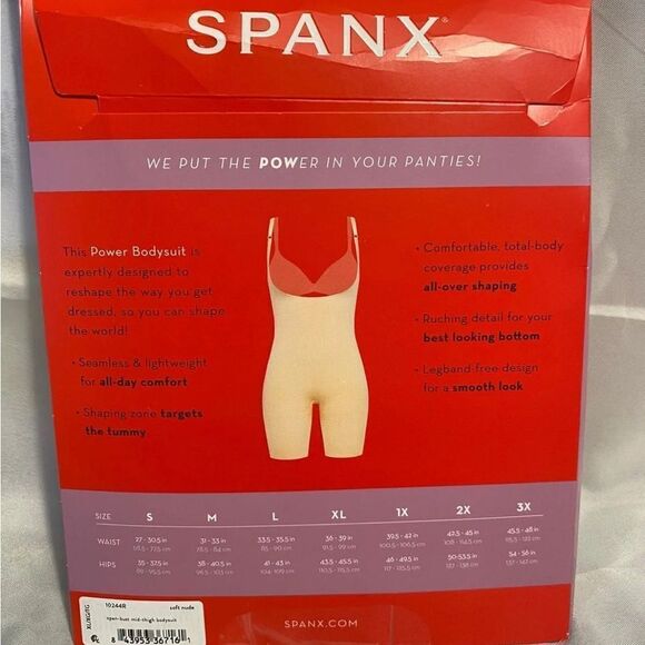 SPANX • Open-Bust Mid Thigh Bodysuit • M NWT $88 - Picture 8 of 9